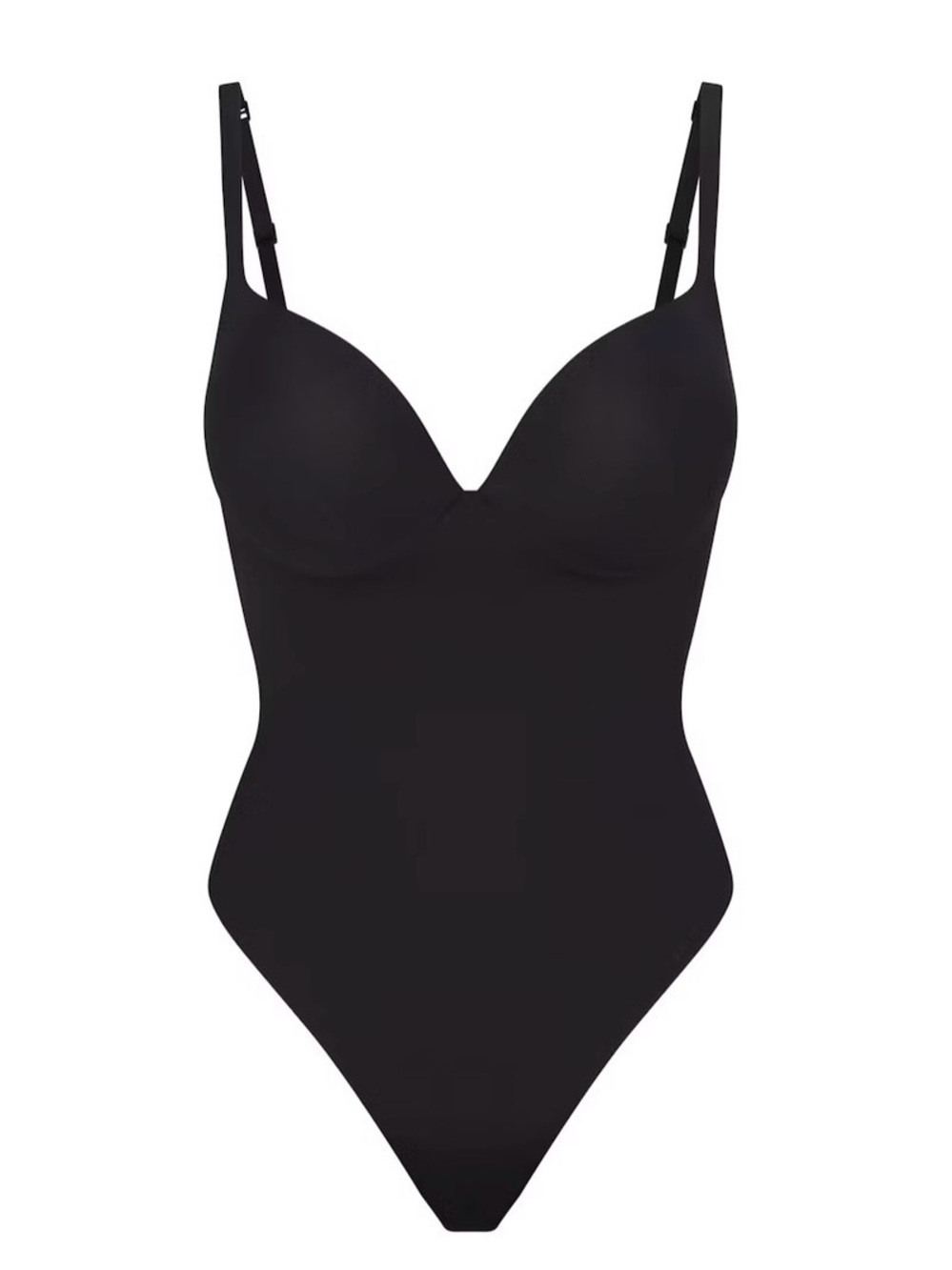 SKIMS Ultimate Body Push-Up Thong Bodysuit Onyx L NWT